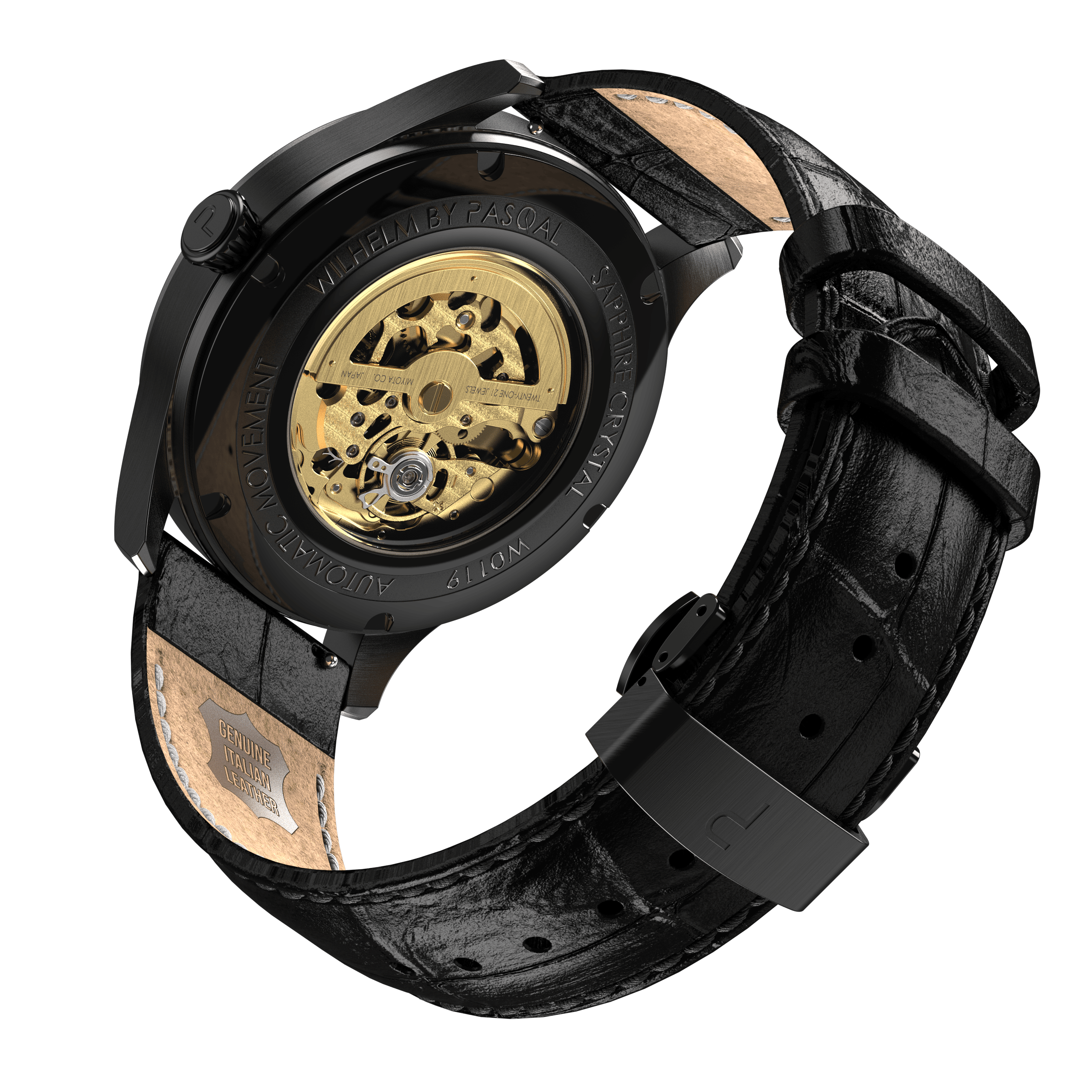 Wilhelm 42 Black/Green - Pasqal Watches